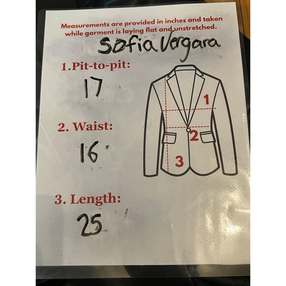 Sofia Vergara Black Faux Leather Blazer Small - Picture 12 of 12